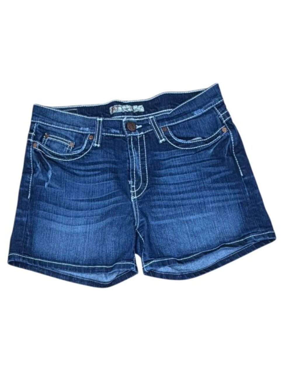 BKE Drew Stretch Dark Wash Mid-Rise Denim Shorts - Size 28